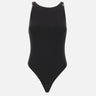 Body in jersey crêpe con dettagli logo BO03462E2 110 ELISABETTA FRANCHI 