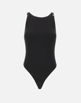 Body in jersey crêpe con dettagli logo BO03462E2 110 ELISABETTA FRANCHI 