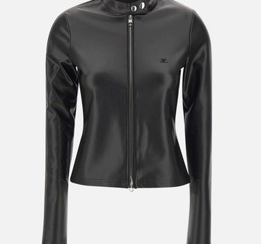 "Zipped Biker Top" 325CTO436PU0049 BLACK COURREGES 