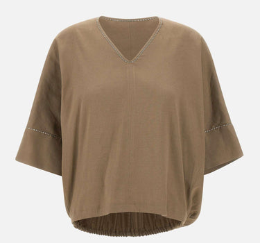 Blusa in lino e viscosa stretch TPDC02F361H550 1266 FABIANA FILIPPI 