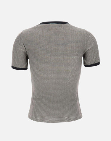 T-shirt con logo a contrasto 126JTS017JS0223 HOUND COURREGES