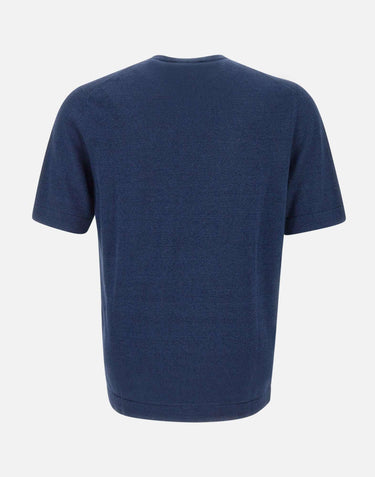 T-shirt  in lino e cotone 57140 18637598 GRAN SASSO 