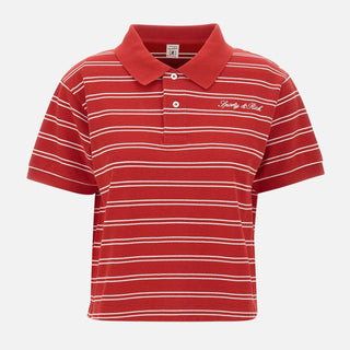 Polo a righe con logo TO085710326RE33 RUBY SPORTY & RICH 