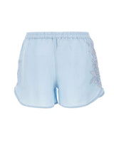 Shorts in lino con ricami W01200781 SKYBLUE MAURIZIO MYKONOS 