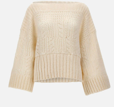 Maglione lana e alpaca W08150280 24WHITE MAURIZIO MYKONOS 
