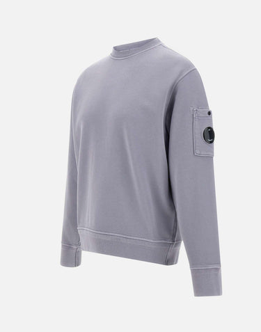 "Cotton Diagonal Fleece Crewneck Sweatshirt" 18CMSS098A 110044R774 C.P. COMPANY 