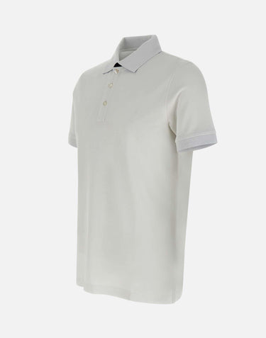 Polo in cotone piquet stretch NPMB250135STDW B001 FAY 