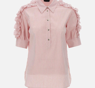 Camicia in cotone con righe CA5239T2953 C3609 LIU-JO 