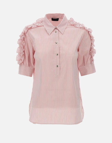 Camicia in cotone con righe CA5239T2953 C3609 LIU-JO 