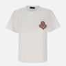 T-shirt in cotone con ricamo e strass CA5371J6308 M9320 LIU-JO 