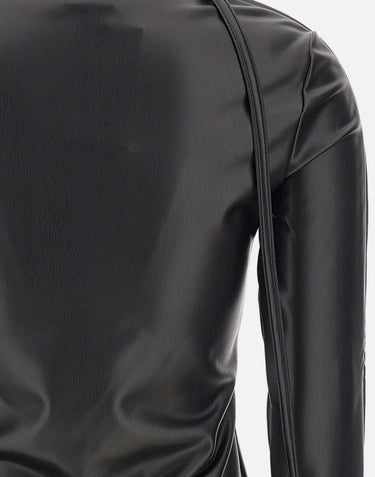 "Zipped Biker Top" 325CTO436PU0049 BLACK COURREGES 