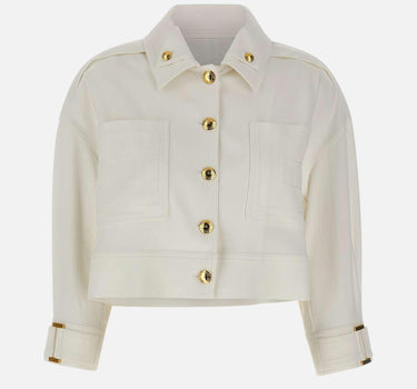 Caban in gabardina con bottoni gioiello GB00561E2 360 ELISABETTA FRANCHI 