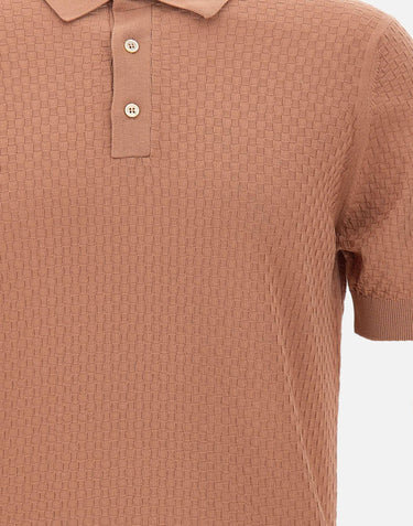 Polo in cotone a punto quadretto PL1MC CR14Q065 FILIPPO DE LAURENTIIS 