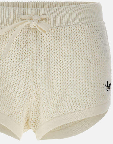 Shorts a maglia uncinetto KC6477 WHITE ADIDAS 