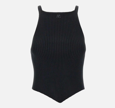 "Signature point rib knit" VESMTO042FI0001 BLACK COURREGES 