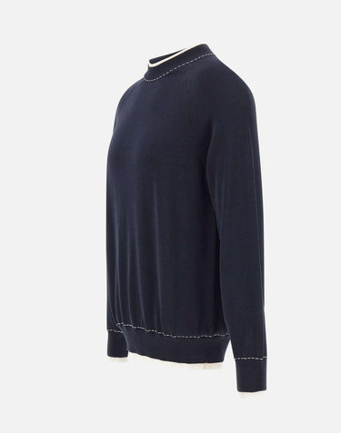 Maglia con profili a contrasto M76MAGM28 MAG0M0151101 ELEVENTY 