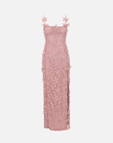 Abito lungo in pizzo macramé 4A443A N0114 BLUMARINE 