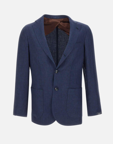 Blazer Jimmy in lino, lana e seta GJIMMY 35028003 BARBA 