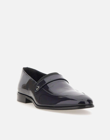 Mocassini "Rugan" in pelle lucida 7080 RUGANBLU CARLO PIGNATELLI 