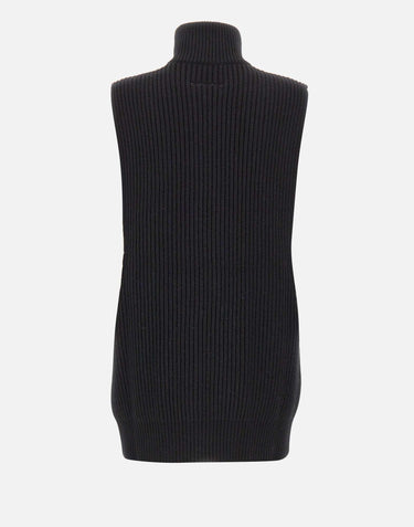 Gilet in lana con zip S52FB0106 M13286900 MM6 MAISON MARGIELA 