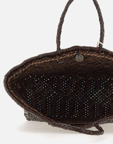 Borsa "triple jump small" in pelle<BR/> 8811 DKBROWN DRAGON DIFFUSION 