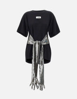 T-shirt in cotone con guanti con paillettes S52GC0358 M20170900 MM6 MAISON MARGIELA 