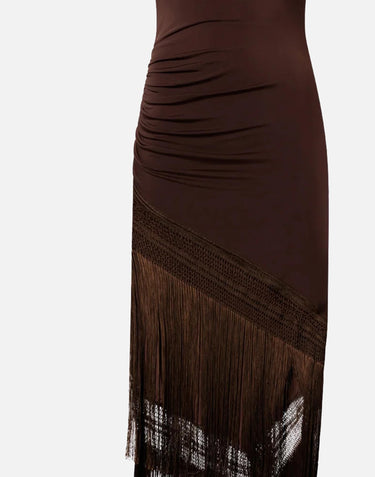Abito lungo "Marisol" TM190159A TJP142DKBROWN THE ANDAMANE 