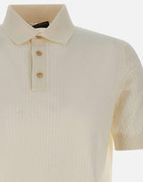 Polo in cotone a punto quadretto PL1MC CR14Q020 FILIPPO DE LAURENTIIS 