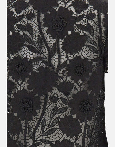 Camcia in pizzo con fiocco 111TB BLACK SELF-PORTRAIT 
