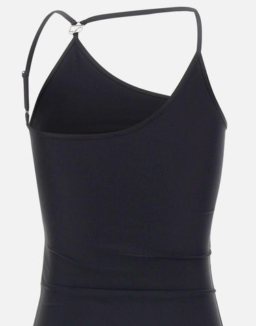 Abito con scollo asimmetrico e logo C COPR313F5021 BLK COPERNI 