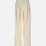"High Waisted Cinched Trouser" 1325WTR006479A IVORY VICTORIA BECKHAM 
