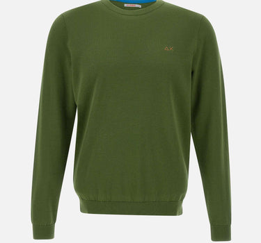 "Sweater elbow contrast color" K35110 37 SUN68 
