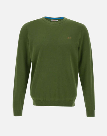 "Sweater elbow contrast color" K35110 37 SUN68 