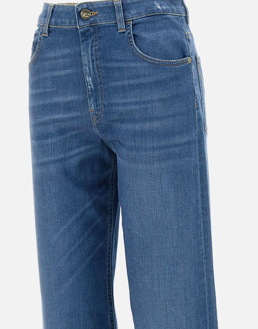 Jeans in denim stretch wide leg QP6BL008 3019 KAOS 