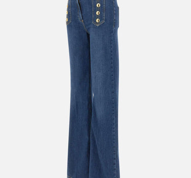 Jeans a palazzo con bottoni PJ19D61E2 104 ELISABETTA FRANCHI 