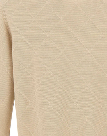 Maglia in cotone con lavorazione a rombi DK17016 SABBIA DIKTAT 