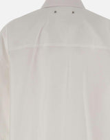 Camicia over in cotone con dettaglio plissé GWP02599 P00232310359 GOLDEN GOOSE 