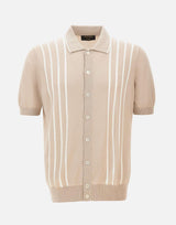 Camicia in maglia con intarsio a righe 59135 18066012 GRAN SASSO 