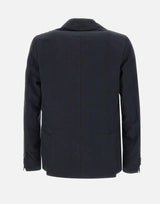 Blazer "Nehemiah" in cotone e  lino S25MTLG408 BLACK OFFICINE GENERALE 