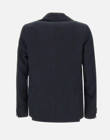 Blazer "Nehemiah" in cotone e  lino S25MTLG408 BLACK OFFICINE GENERALE 