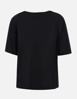 Blusa con profilo in raso SP1OR011 0001 KAOS 