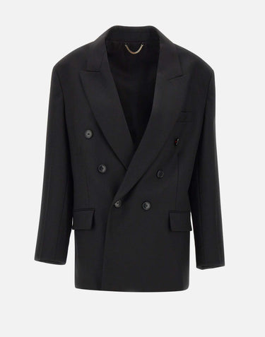 "Relaxed Double Breasted Jacket" 1325WJK006442A BLACK VICTORIA BECKHAM 