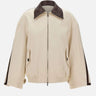"Beige patchwork leather jkt"<BR/> JK001 BEIGE JACQUES WEI 