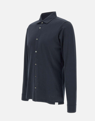 Camicia in cotone supima DK87109 BLU DIKTAT 
