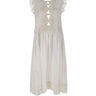Abito lungo con pizzo floreale W06040581 WHITE MAURIZIO MYKONOS 