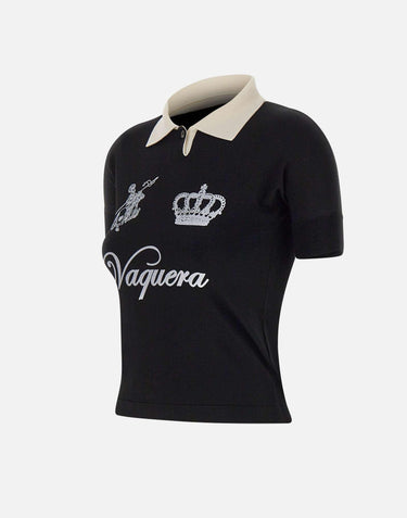 Polo VAQ10N001 BLKWHT VAQUERA 