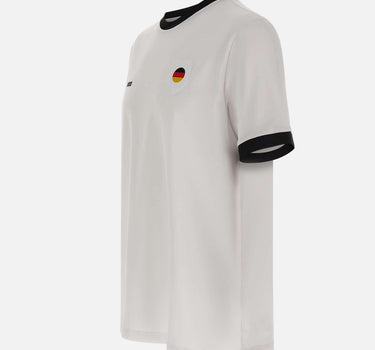T-shirt in cotone elasticizzato con bandiera 50562134 102 BOSS 