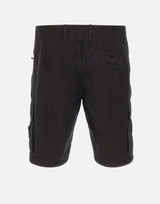 Shorts in tela di cotone biologico spazzolato effetto "old" L100019S00WA V0129 STONE ISLAND 