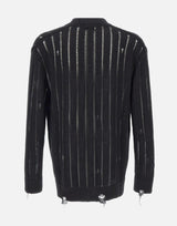 Cardigan in maglia destroyed S6LAMACA051 110 LANEUS 