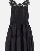 Abito in cotone con schiena scoperta W06050581 BLACK MAURIZIO MYKONOS 